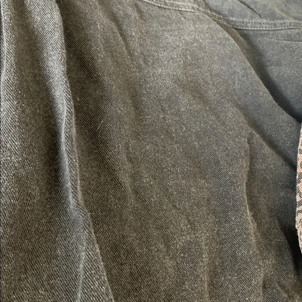 Vici Leopard Colorblock Black Washed Denim Shirt Jacket. Oversized fit. Medium. - Picture 7 of 7